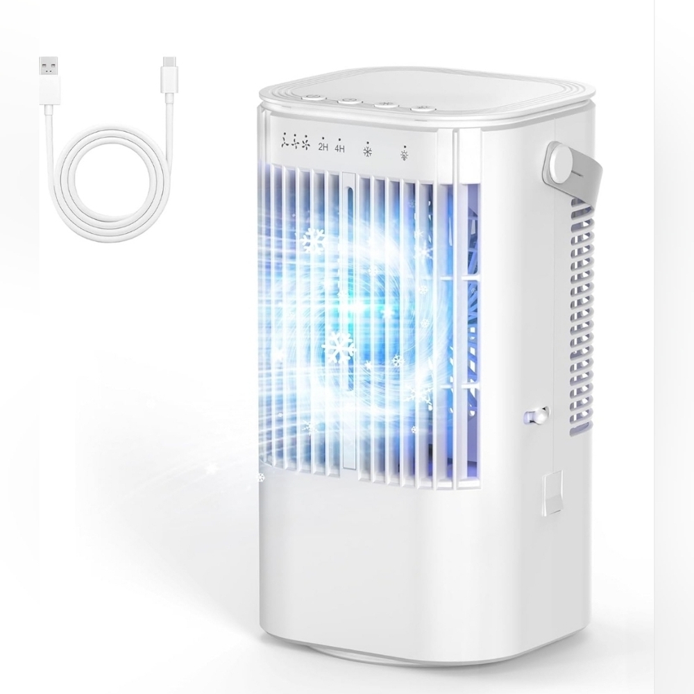 Portable Mini Air Conditioner – 4-in-1 Evaporative Air Cooler w/ 1000ml Tank